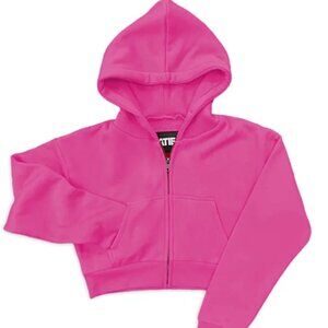 KatieJ NYC Girls Dylan Zip Hoodie - Big Kid -  Hot Pink - Medium